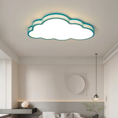 Contemporary Coastal Clouds Iron Acrylic LED Flush Mount Ceiling Light For Bedroom