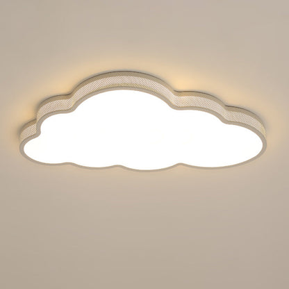 Contemporary Coastal Clouds Iron Acrylic LED Flush Mount Ceiling Light For Bedroom