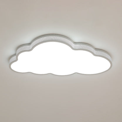 Contemporary Coastal Clouds Iron Acrylic LED Flush Mount Ceiling Light For Bedroom