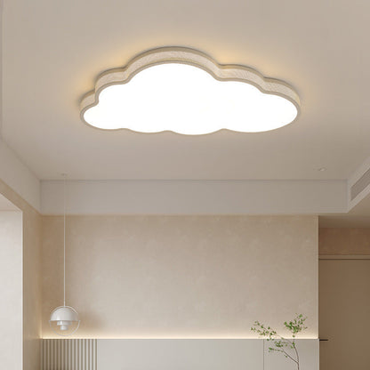 Contemporary Coastal Clouds Iron Acrylic LED Flush Mount Ceiling Light For Bedroom