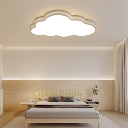 Contemporary Coastal Clouds Iron Acrylic LED Flush Mount Ceiling Light For Bedroom