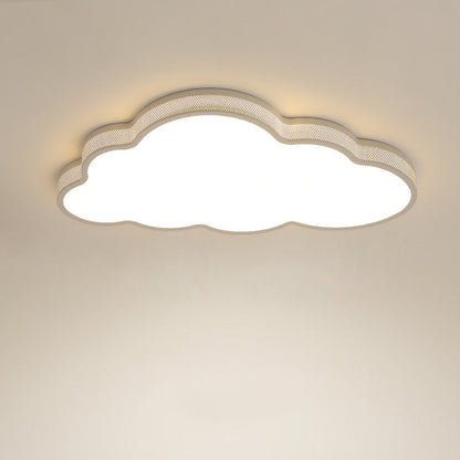 Contemporary Coastal Clouds Iron Acrylic LED Flush Mount Ceiling Light For Bedroom