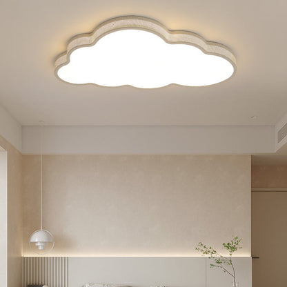 Contemporary Coastal Clouds Iron Acrylic LED Flush Mount Ceiling Light For Bedroom