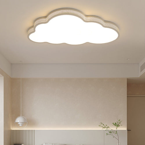 Contemporary Coastal Clouds Iron Acrylic LED Flush Mount Ceiling Light For Bedroom