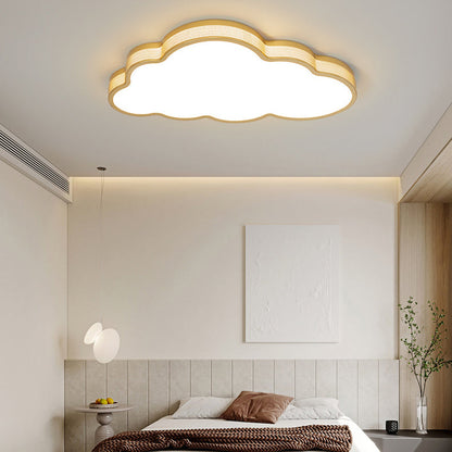 Contemporary Coastal Clouds Iron Acrylic LED Flush Mount Ceiling Light For Bedroom