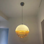 Modern Mid-Century Globe Iron Glass 1-Light Pendant Light For Bedroom