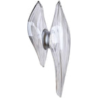 Modern Luxury Oval Stainless Steel Glass 2-Light Pendant Light For Bedroom