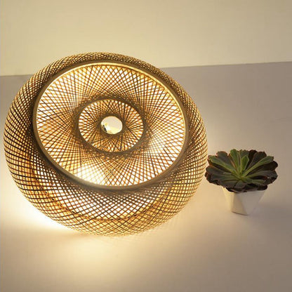 Traditional Farmhouse Round Wood 3-light Flush Mount Ceiling Light for Living Room