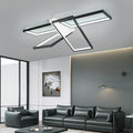 Modern Eclectic Rectangular Frame Aluminum Silicone LED Semi-Flush Mount Ceiling Light For Bedroom