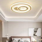 Contemporary Coastal Round Copper Acrylic LED Flush Mount Ceiling Light For Bedroom