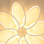 Contemporary Scandinavian Multiple Rings Acrylic Aluminum LED Semi-Flush Mount Ceiling Light For Bedroom