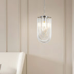 Modern Luxury Oval Iron Glass 1-light Pendant Light for Living Room