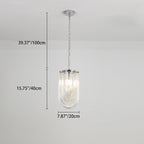 Modern Luxury Oval Iron Glass 1-light Pendant Light for Living Room