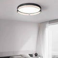 Contemporary Industrial Elegant Round Frosted Glass Aluminum Acrylic LED Flush-Mount Ceiling Light For Bedroom