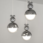 Modern Minimalist Sophisticated Globe Iron LED Pendant Light For Bedroom