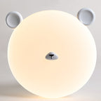 Modern Minimalist Cute Bear Iron Resin PE LED Flush Mount Ceiling Light For Bedroom Or Kids Room