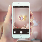 Lumendat Modern Art Deco Cozy Butterfly Iron Acrylic LED Wall Sconce Lamp For Bedroom Or Kids Room Lumendat