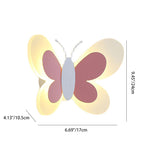 Lumendat Modern Art Deco Cozy Butterfly Iron Acrylic LED Wall Sconce Lamp For Bedroom Or Kids Room Lumendat