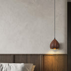 Traditional Japanese Wabi-Sabi Flower Bud Design Pendant Light In Resin 1-Light For Bedroom