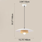 Traditional Chinese Wood Grain Round Iron Shade 1-Light Pendant Light For Living Room
