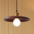Traditional Chinese Round Iron Glass 1-Light Pendant Light For Living Room