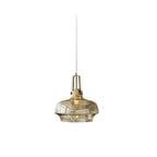 Contemporary Scandinavian Dome Iron & Glass 1-Light Pendant Light For Bedroom