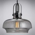 Contemporary Scandinavian Dome Iron & Glass 1-Light Pendant Light For Bedroom