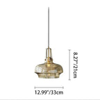 Contemporary Scandinavian Dome Iron & Glass 1-Light Pendant Light For Bedroom