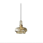 Contemporary Scandinavian Dome Iron & Glass 1-Light Pendant Light For Bedroom