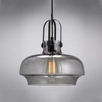 Contemporary Scandinavian Dome Iron & Glass 1-Light Pendant Light For Bedroom
