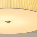Contemporary Scandinavian Tapered Fabric Shade Iron Acrylic 3/5 Light Semi-Flush Mount Ceiling Light For Bedroom