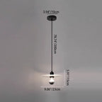 Modern Minimalist Flying Saucer Iron Frosted Glass 1-Light Pendant Light For Bedroom