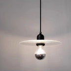 Modern Minimalist Flying Saucer Iron Frosted Glass 1-Light Pendant Light For Bedroom