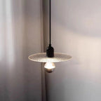 Modern Minimalist Flying Saucer Iron Frosted Glass 1-Light Pendant Light For Bedroom