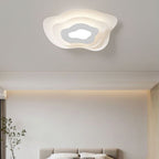 Contemporary Creative Annual Ring Design Iron LED Flush Mount Ceiling Light For Bedroom