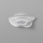 Contemporary Creative Annual Ring Design Iron LED Flush Mount Ceiling Light For Bedroom