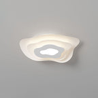 Contemporary Creative Annual Ring Design Iron LED Flush Mount Ceiling Light For Bedroom