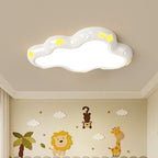 Modern Minimalist Cream-Toned Clouds Iron Resin ABS LED Flush Mount Ceiling Light For Bedroom