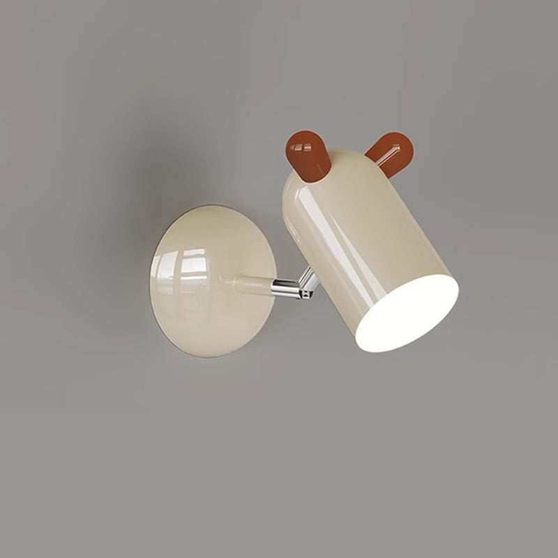 Lumendat Modern Minimalist Kids Cute Cylinder Shade Iron Acrylic LED Wall Sconce Lamp For Bedroom Lumendat