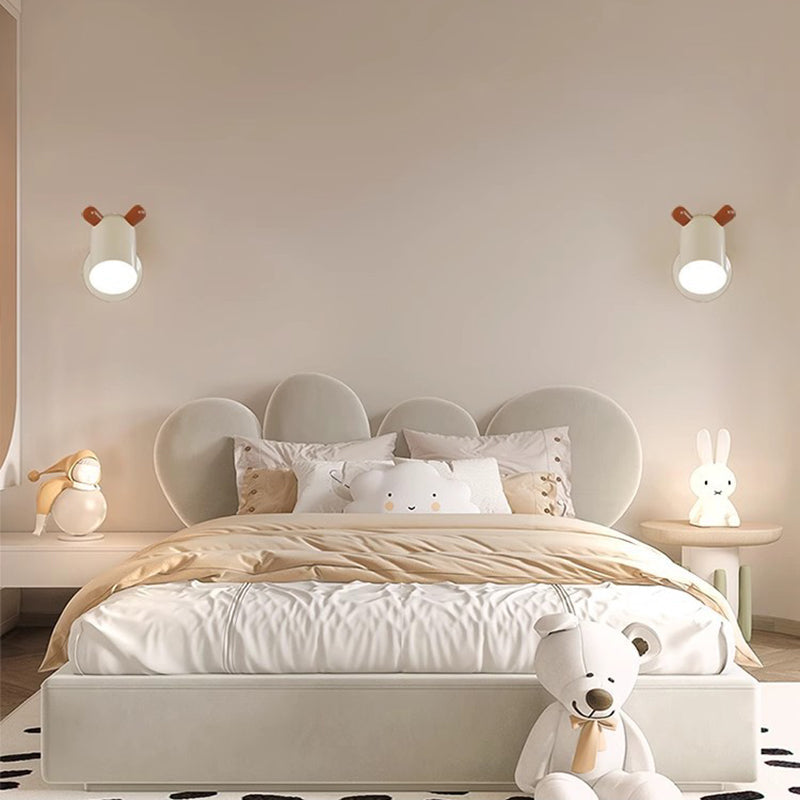 Lumendat Modern Minimalist Kids Cute Cylinder Shade Iron Acrylic LED Wall Sconce Lamp For Bedroom Lumendat