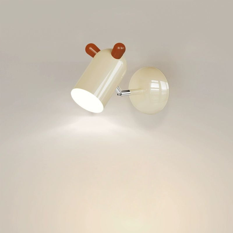 Lumendat Modern Minimalist Kids Cute Cylinder Shade Iron Acrylic LED Wall Sconce Lamp For Bedroom Lumendat