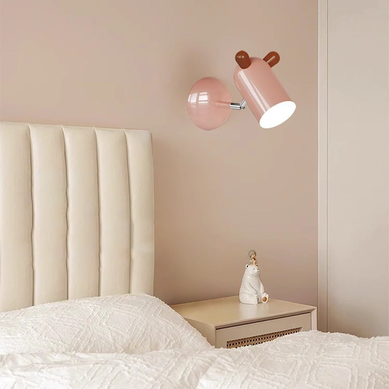 Lumendat Modern Minimalist Kids Cute Cylinder Shade Iron Acrylic LED Wall Sconce Lamp For Bedroom Lumendat