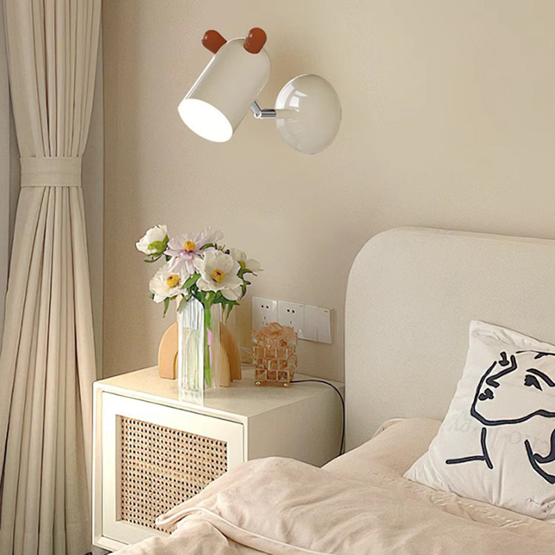 Lumendat Modern Minimalist Kids Cute Cylinder Shade Iron Acrylic LED Wall Sconce Lamp For Bedroom Lumendat