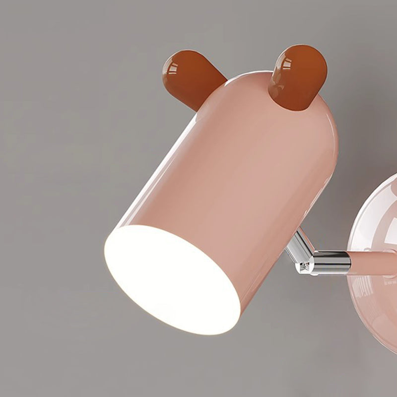 Lumendat Modern Minimalist Kids Cute Cylinder Shade Iron Acrylic LED Wall Sconce Lamp For Bedroom Lumendat