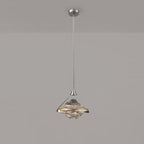 Modern Art Deco Diamond-Shaped Glass Iron LED Pendant Light For Bedroom