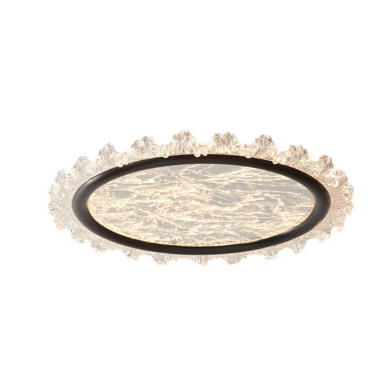 Modern Luxury Aluminum Acrylic Round LED Flush Mount Ceiling Light For Bedroom