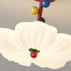 Lumendat Contemporary Creative Iron PE Colorful Flower-shaped Kids LED Semi-Flush Mount Ceiling Light For Bedroom & Living Room Lumendat