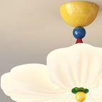 Lumendat Contemporary Creative Iron PE Colorful Flower-shaped Kids LED Semi-Flush Mount Ceiling Light For Bedroom & Living Room Lumendat