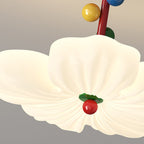 Lumendat Contemporary Creative Iron PE Colorful Flower-shaped Kids LED Semi-Flush Mount Ceiling Light For Bedroom & Living Room Lumendat