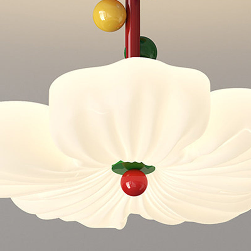 Lumendat Contemporary Creative Iron PE Colorful Flower-shaped Kids LED Semi-Flush Mount Ceiling Light For Bedroom & Living Room Lumendat